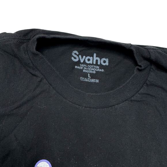 SVAHA Universe We Are Here Black Short Sleeve Tee Size Large Mens/Unisex Cotton - Picture 3 of 5